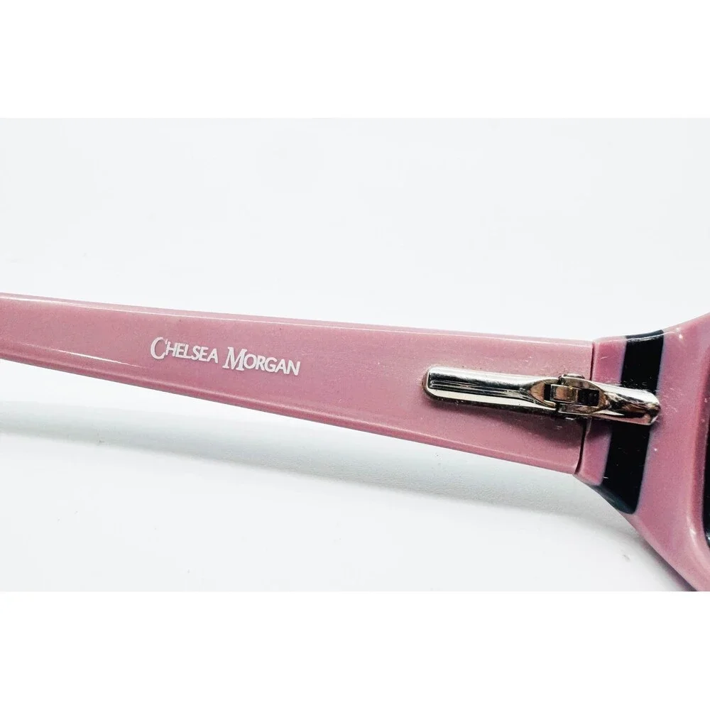 Chelsea Morgan Eyeglasses Womens Black Pink Polka Dot CMM811 BK 48-17-130